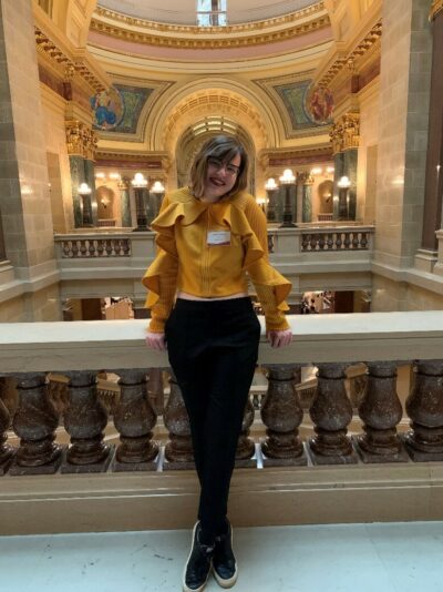 Caitie at the Wisconsin State Capitol